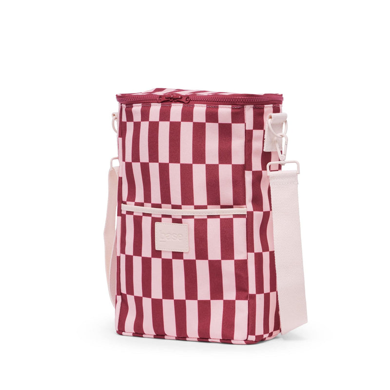 BOTTLE BASE COAST | Burgundy + Peony Check
