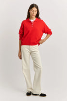 FINE JERSEY POLO in Poppy by Toorallie