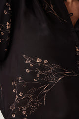 ANGELIQUE BLOUSE | Black Floral