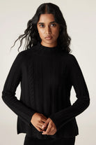 CASHWOOL CABLE JUMPER | Black - Darling & Domain