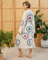 NATURAL LONG ROBE | Multi Motif