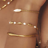 MIMI PEARL + GOLD BRACELET by Arms of Eve