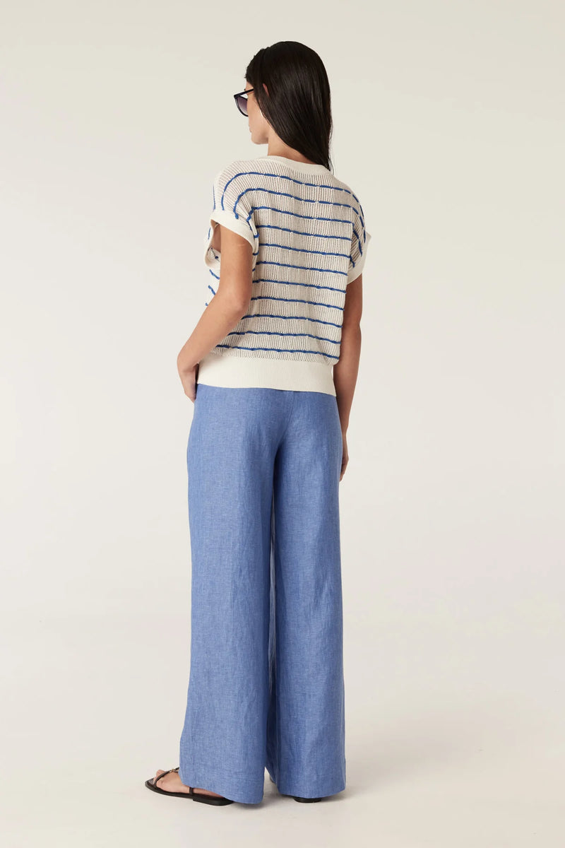 Coast Knit Top in Blue Stripe by Cable Melbourne