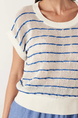 Coast Knit Top in Blue Stripe by Cable Melbourne