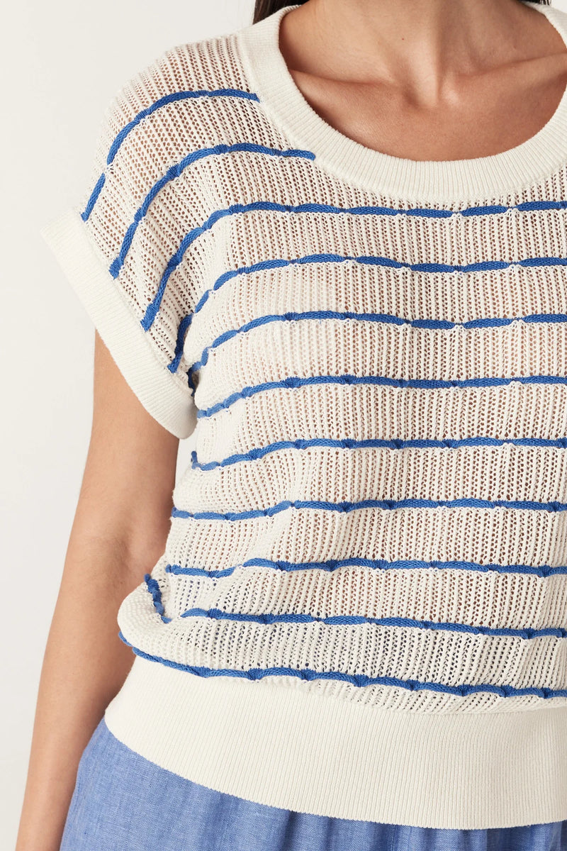 Coast Knit Top in Blue Stripe by Cable Melbourne