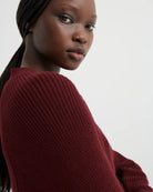 COMPOSURE CARDIGAN in Maroon by Kowtow