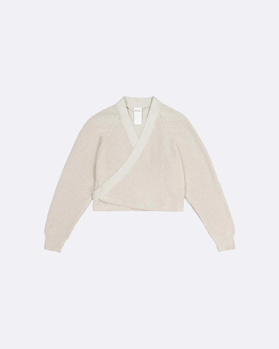 COMPOSURE CARDIGAN in Oat Melange by Kowtow Australia