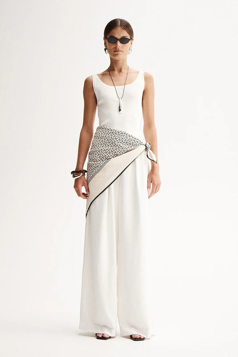 Coralie Knit Top in White by Elka Collective