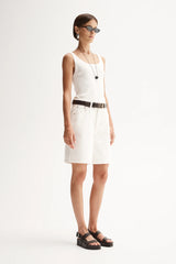 Coralie Knit Top in White by Elka Collective