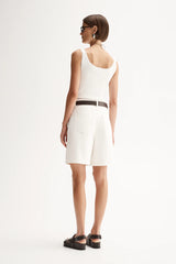 Coralie Knit Top in White by Elka Collective