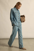 CREST TOP in Light Washed Denim from Zoe Kratzmann