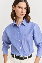 RELAXED COTTON SHIRT in Classic Stripe by Toorallie at Darling & Domain