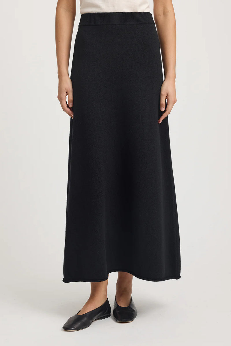 LAMBSWOOL SKIRT in Black by Toorallie