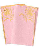 EMBROIDERED NAPKIN 4P SET in Pink Tuscan from the amazing range of Kip & Co products