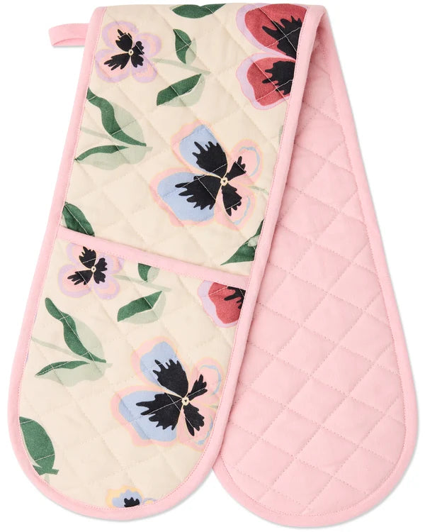 DOUBLE OVEN MITT in Pretty Pansy Gold from the amazing range of Kip & Co products