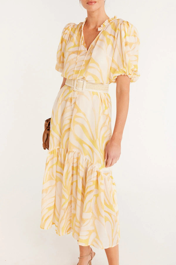 SUNRAY DRESS | Yellow Print
