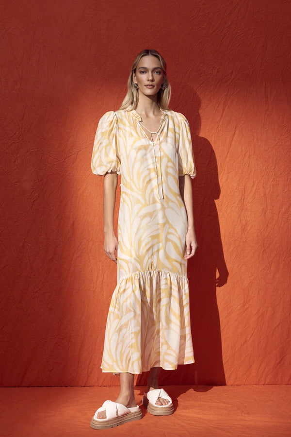 SUNRAY DRESS | Yellow Print