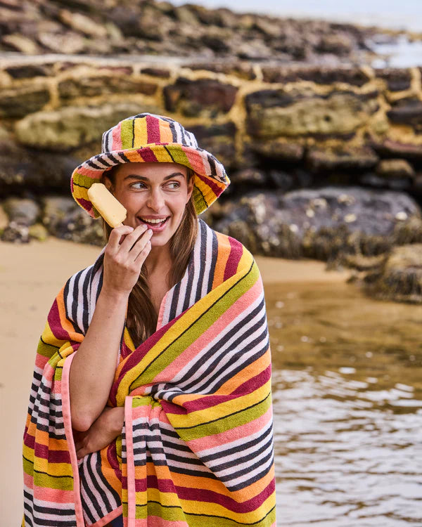 TERRY BEACH TOWEL in Casablanca Stripe from the amazing range of Kip & Co