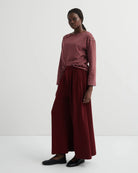 DRAPE PANT in Maroon by Kowtow