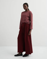 DRAPE PANT in Maroon by Kowtow