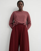 DRAPE PANT in Maroon by Kowtow