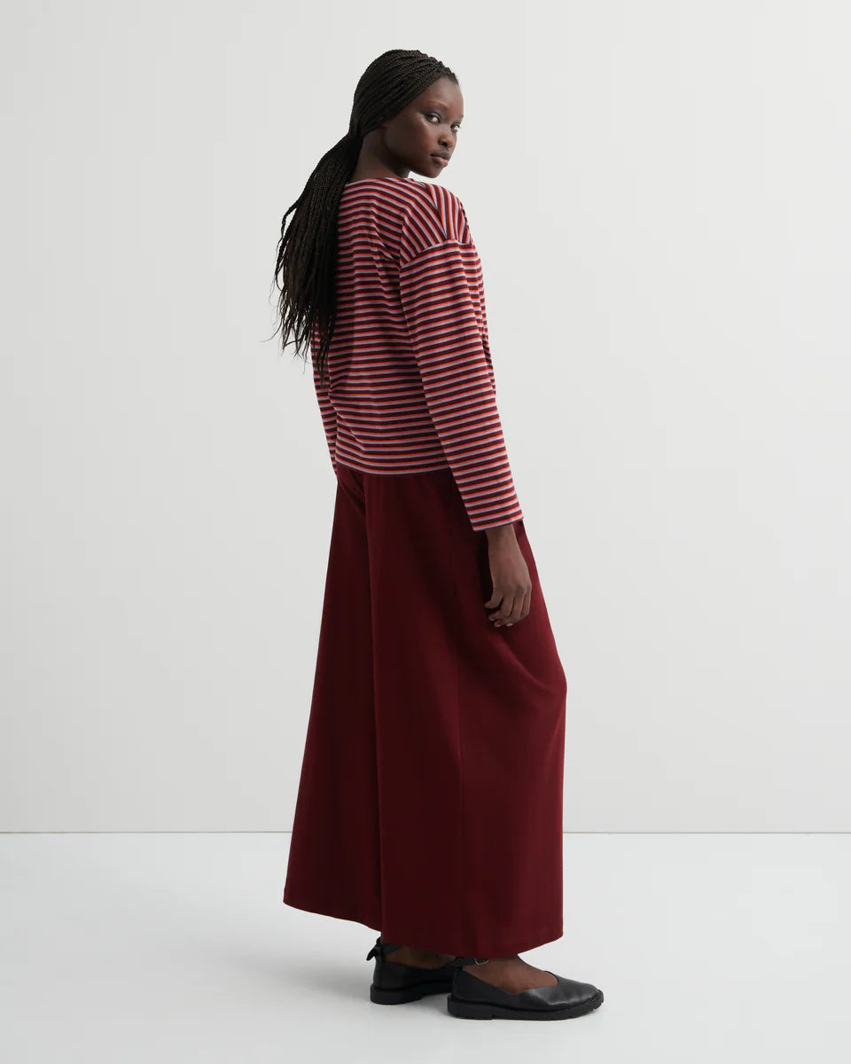 DRAPE PANT in Maroon by Kowtow