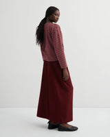 DRAPE PANT in Maroon by Kowtow