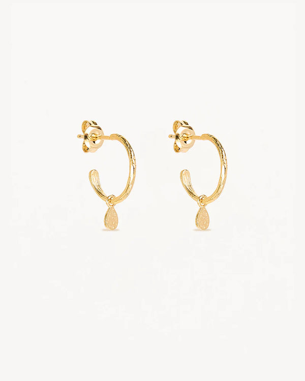 GRACE HOOPS in 18K Gold Vermeil from By Charlotte