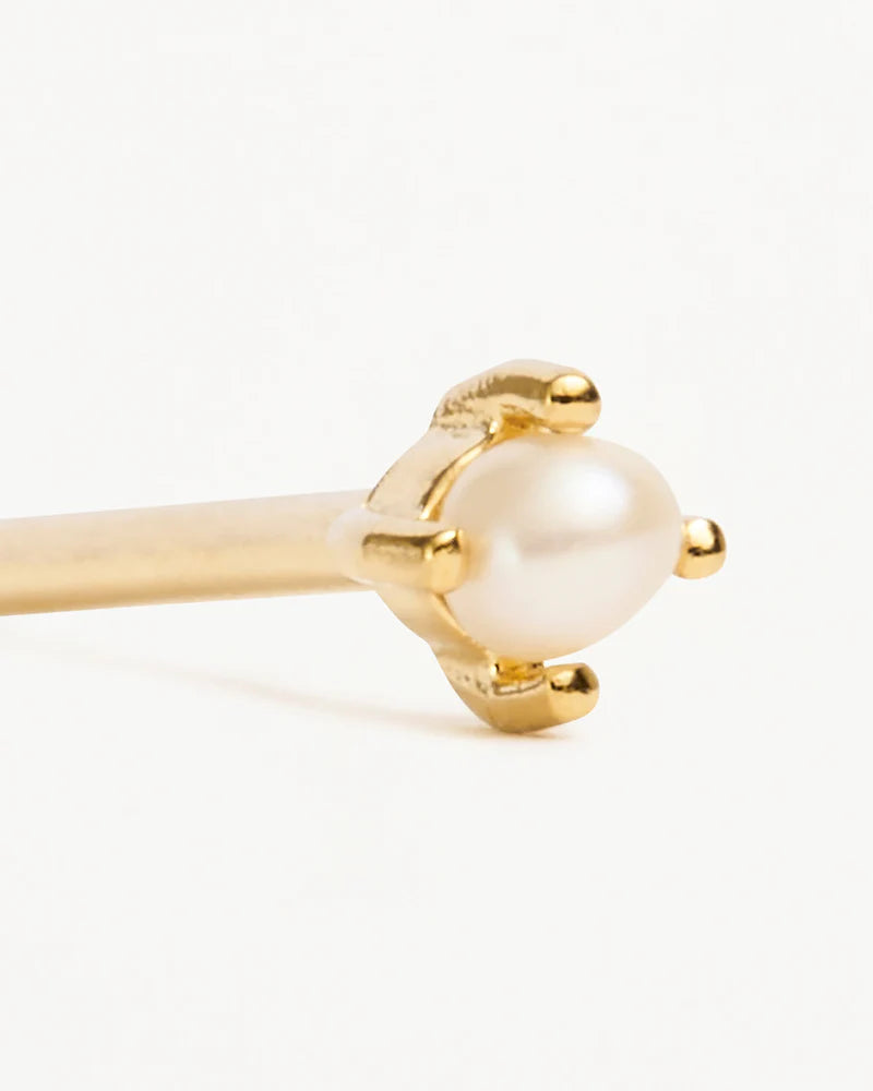 MOONLIGHT PEARL STUD EARRINGS in 18k Gold Vermeil from By Charlotte