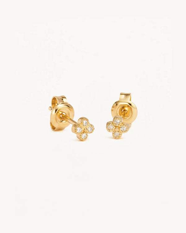 LUMINOUS STUD EARRINGS  in 18k Gold Vermeil from By Charlotte