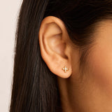 LIVE IN LIGHT LOTUS STUD EARRING in Gold from By Charlotte