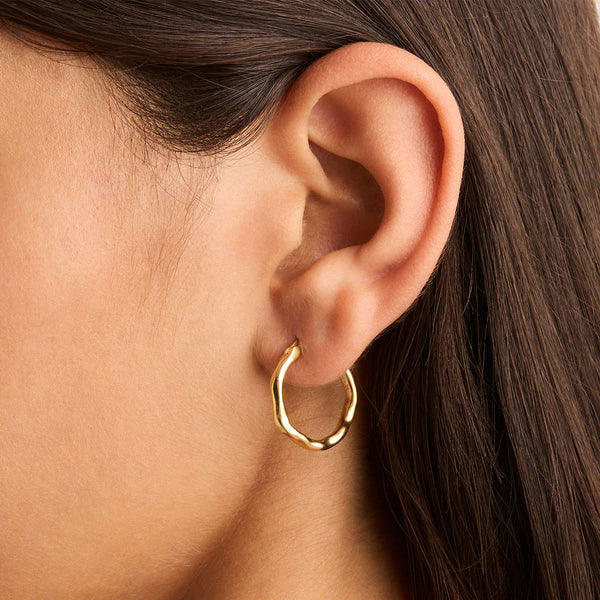 LOVER HOOPS in Gold from By Charlotte