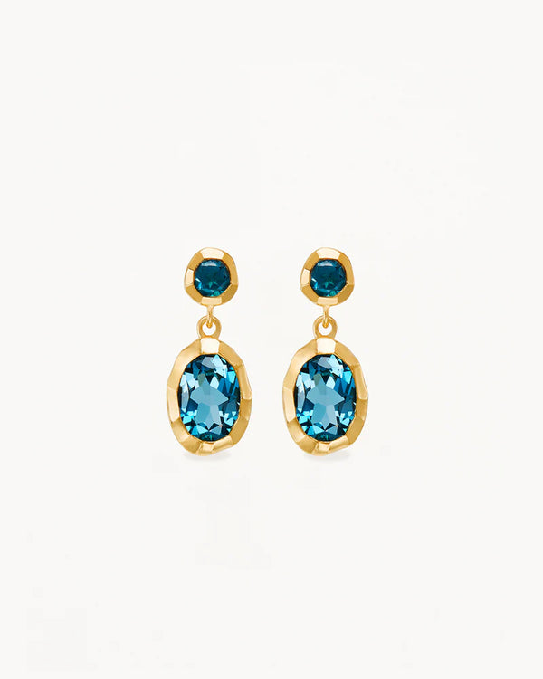 SACRED JEWEL TOPAZ EARRINGS in Gold from By Charlotte