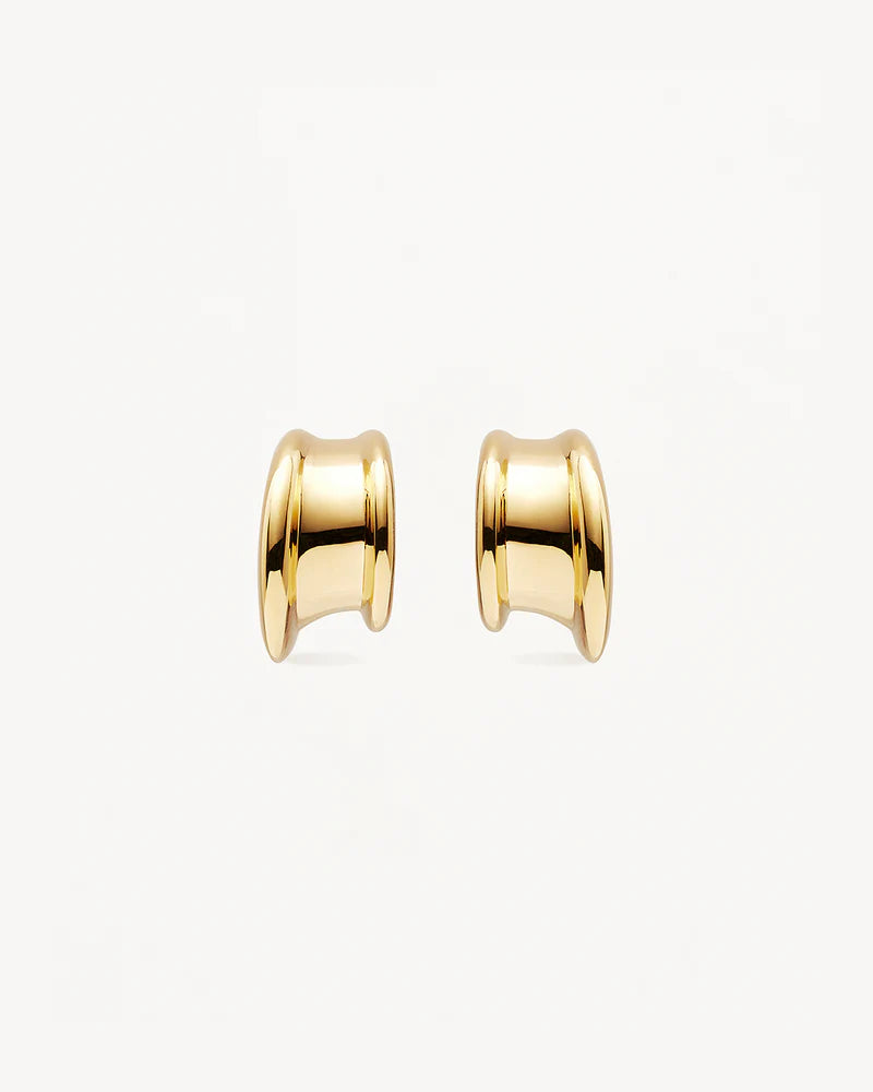 MUSE SMALL HOOPS in 18k Gold Vermeil from By Charlotte