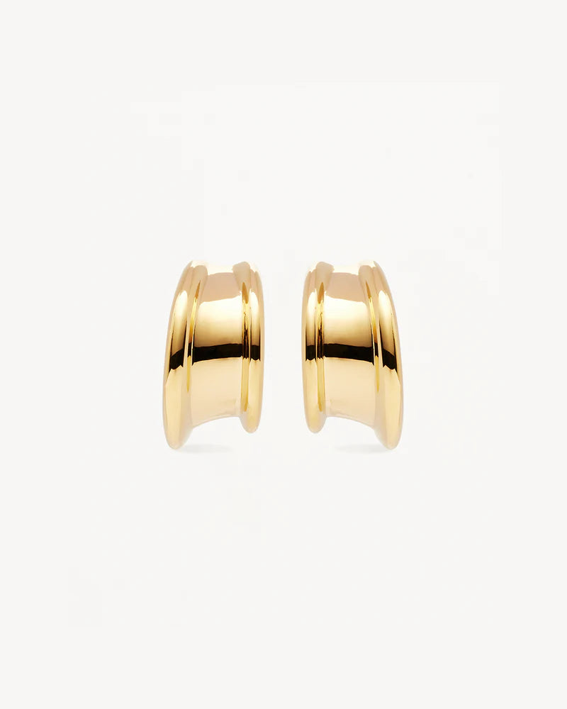 MUSE LARGE HOOPS in 18k Gold Vermeil from By Charlotte