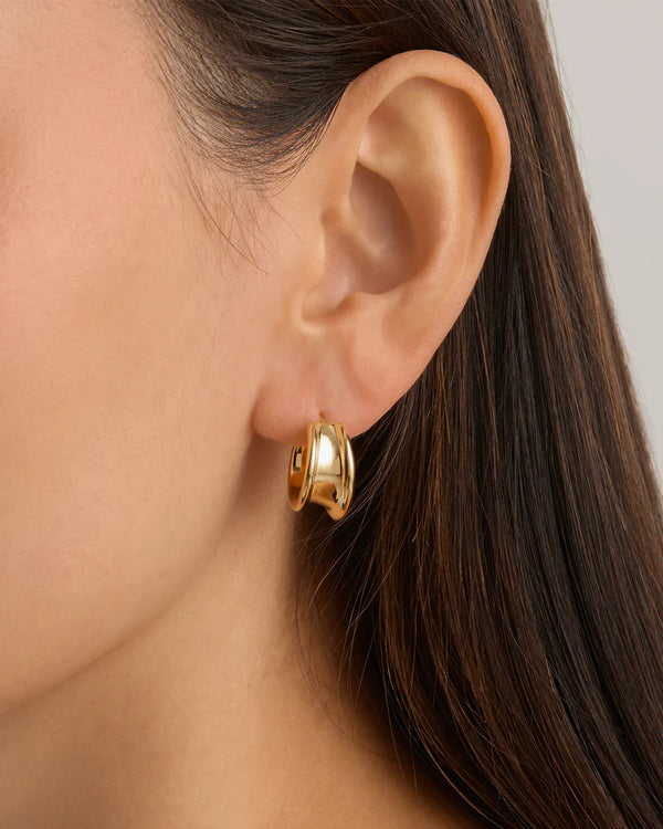 MUSE LARGE HOOPS in 18k Gold Vermeil from By Charlotte