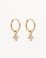 CRYSTAL BLOOM HOOPS in 18K Gold Vermeil from By Charlotte