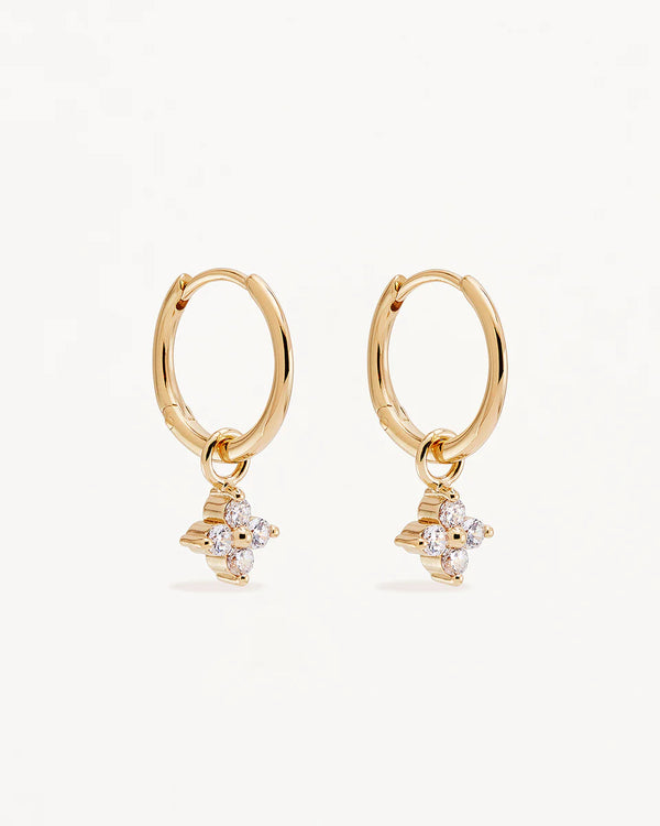 CRYSTAL BLOOM HOOPS in 18K Gold Vermeil from By Charlotte