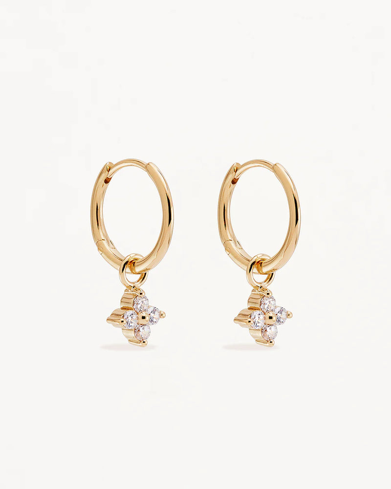 CRYSTAL BLOOM HOOPS in 18K Gold Vermeil from By Charlotte