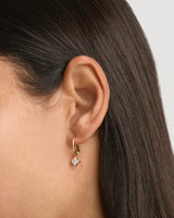 CRYSTAL BLOOM HOOPS in 18K Gold Vermeil from By Charlotte