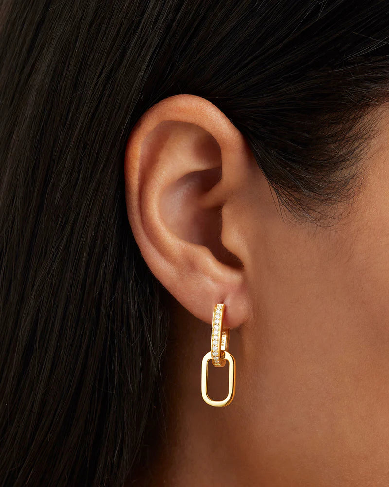 CONNECT DEEPLY HOOPS in 18k Gold Vermeil from By Charlotte