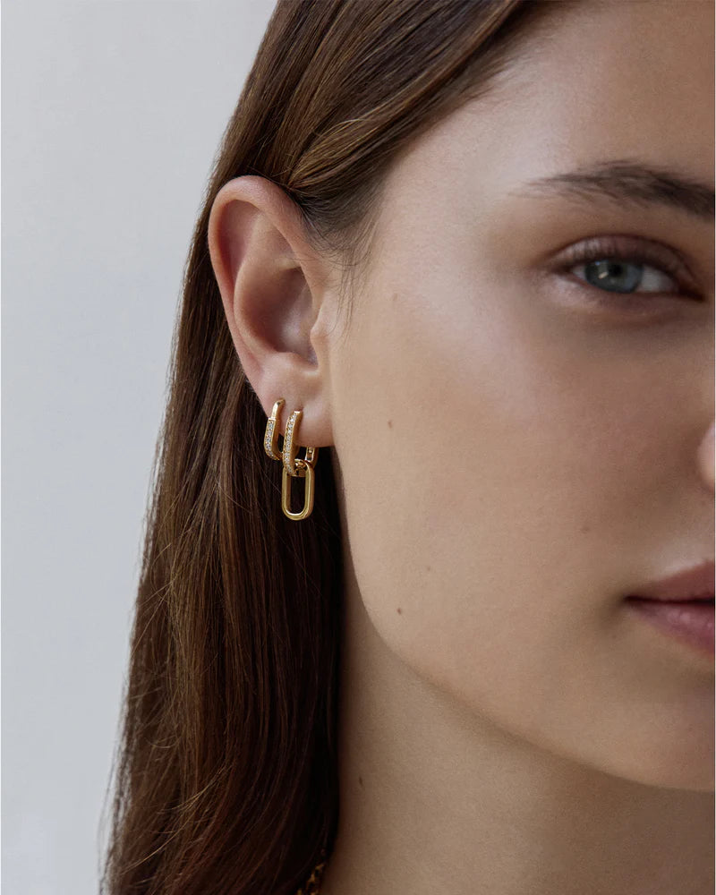 CONNECT DEEPLY HOOPS in 18k Gold Vermeil from By Charlotte