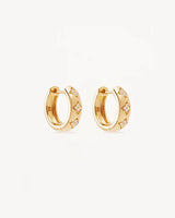 BLOOM WITH YOU LOTUS HOOPS  in 18k Gold Vermeil from By Charlotte