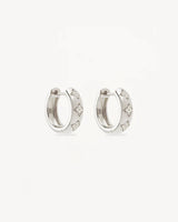 BLOOM WITH YOU LOTUS HOOPS in Sterling Silver from By Charlotte