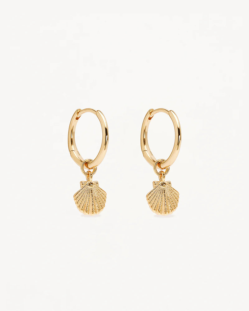 BY THE SHORE SHELL HOOPS in 18K Gold Vermeil from By Charlotte