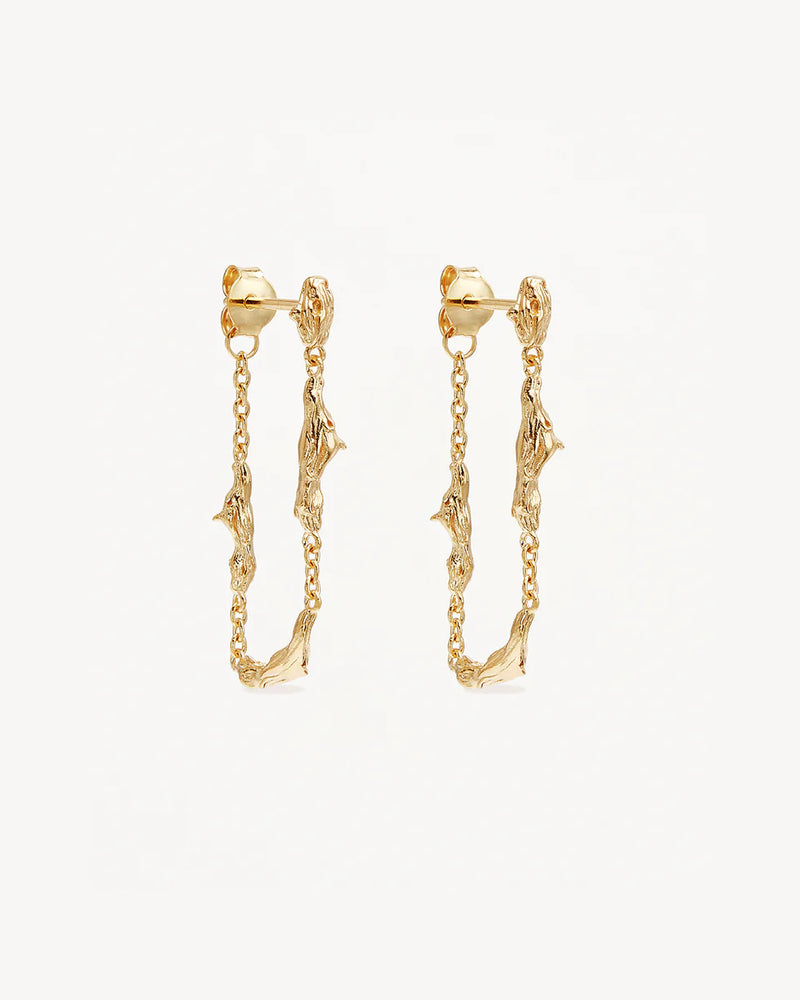 DRIFT CHAIN EARRINGS in 18K Gold Vermeil from By Charlotte