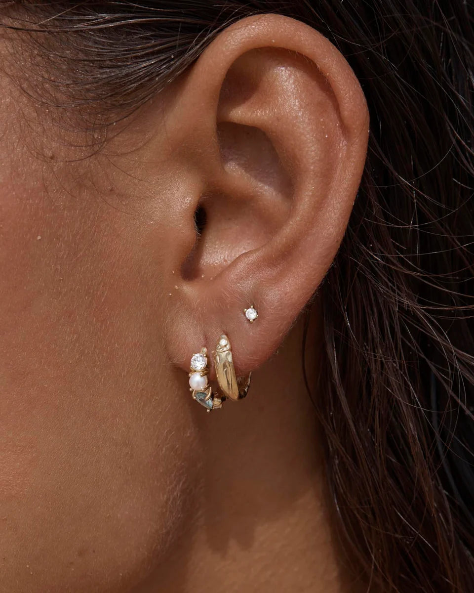 WISHING HOOPS in 18K Gold Vermeil from By Charlotte