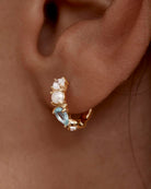 BREATHE IN STILLNESS HOOPS in 18K Gold Vermeil from By Charlotte