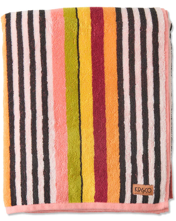TERRY BEACH TOWEL in Casablanca Stripe from the amazing range of Kip & Co