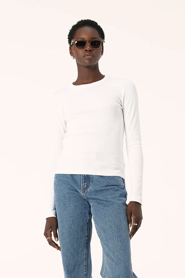 Elka Collective Nola long sleeve top in white